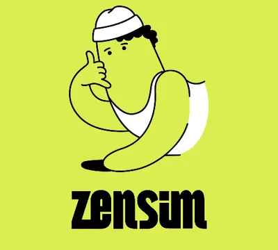 ZenSim eSims logo with illustrated mascot